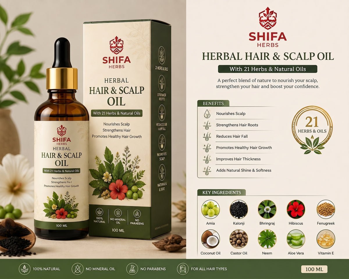 Herbal Hair & Scalp Oil (with 21 herbs)-100ml