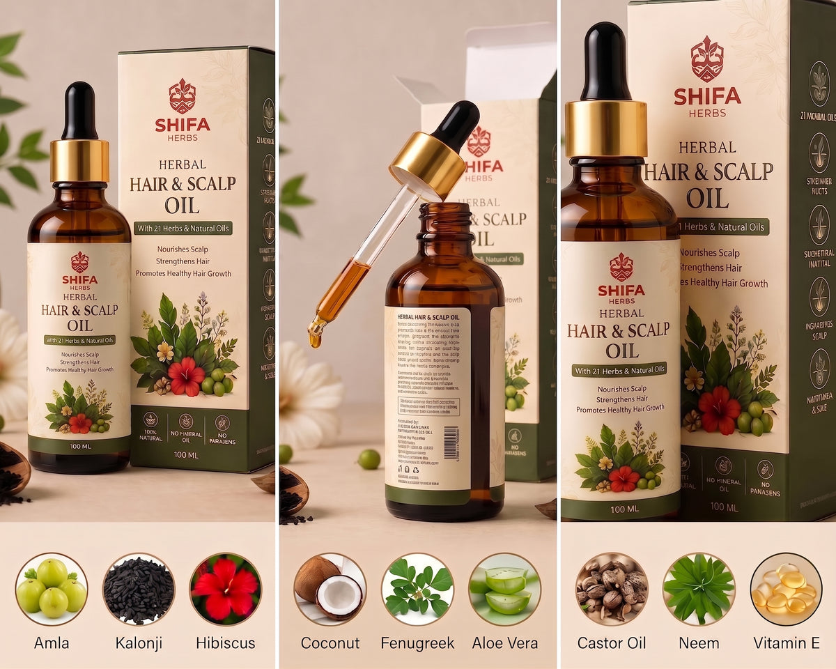 Herbal Hair & Scalp Oil (with 21 herbs)-100ml