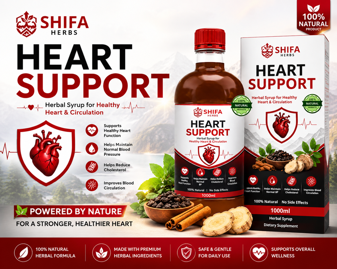Heart Support Herbal Syrup – Bottle and Box