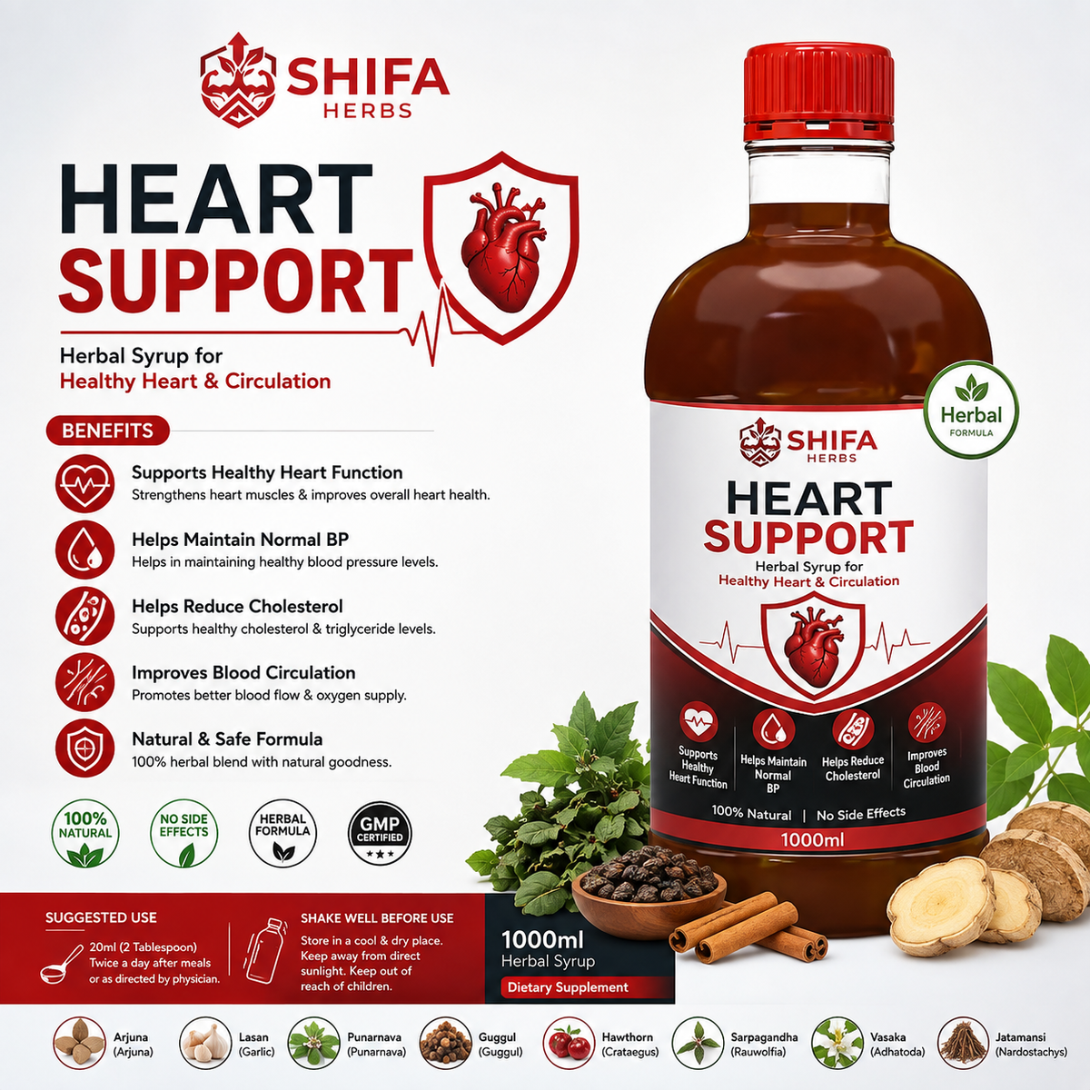 Heart Support Herbal Syrup – Benefits & Ingredients