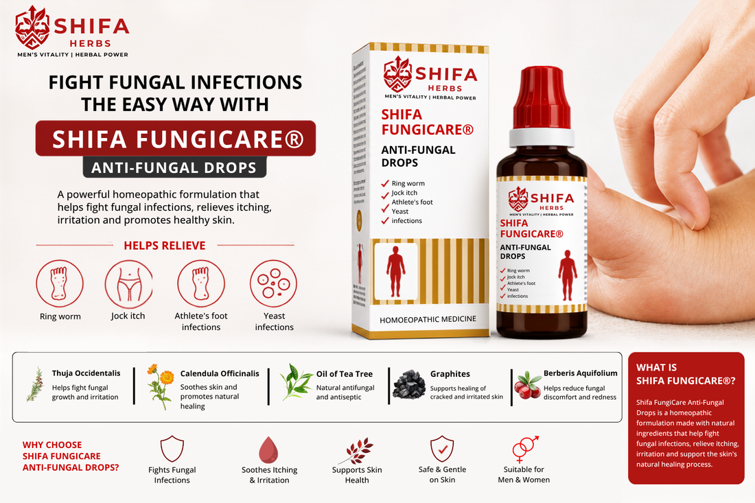 Shifa FungiCare Anti-Fungal Drops - Product Box and Bottle